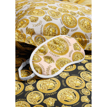 Unisex Fabric Night Mask - Pink-Gold