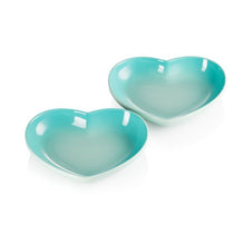 2 x Small Heart Dish - Cool Mint