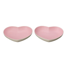 2 x Medium Heart Dish - Pink Essence