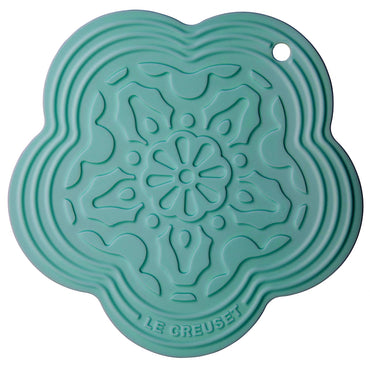 Silicone Flower Trivet - Caribbean Blue