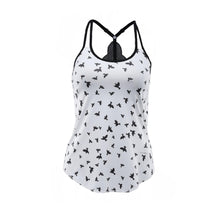 Titika Metro Training Tank in Bird Pattern - White/Black