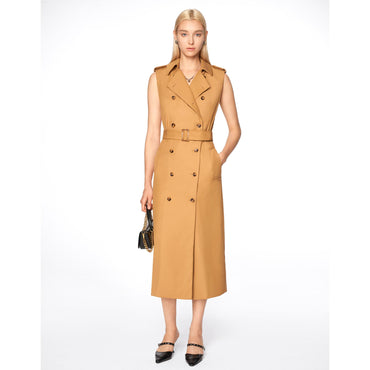 Double-breasted Belted Dress - Khaki