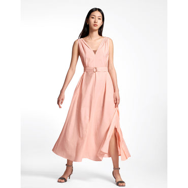 Exquisite Shoulder Embellished Maxi Dress - Pink