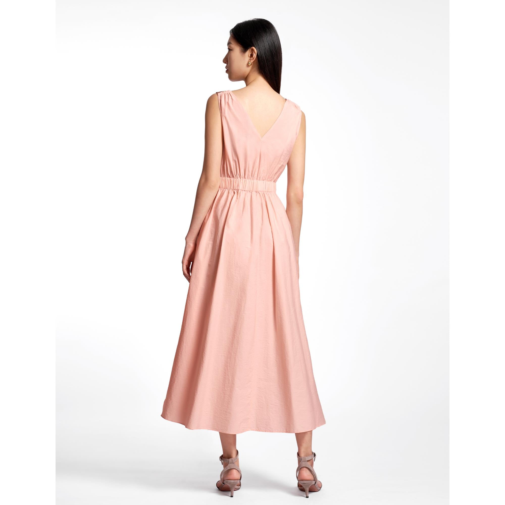 Exquisite Shoulder Embellished Maxi Dress - Pink