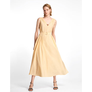 Exquisite Shoulder Embellished Maxi Dress - Yellow