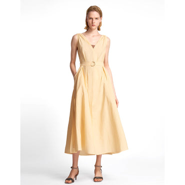 Exquisite Shoulder Embellished Maxi Dress - Yellow