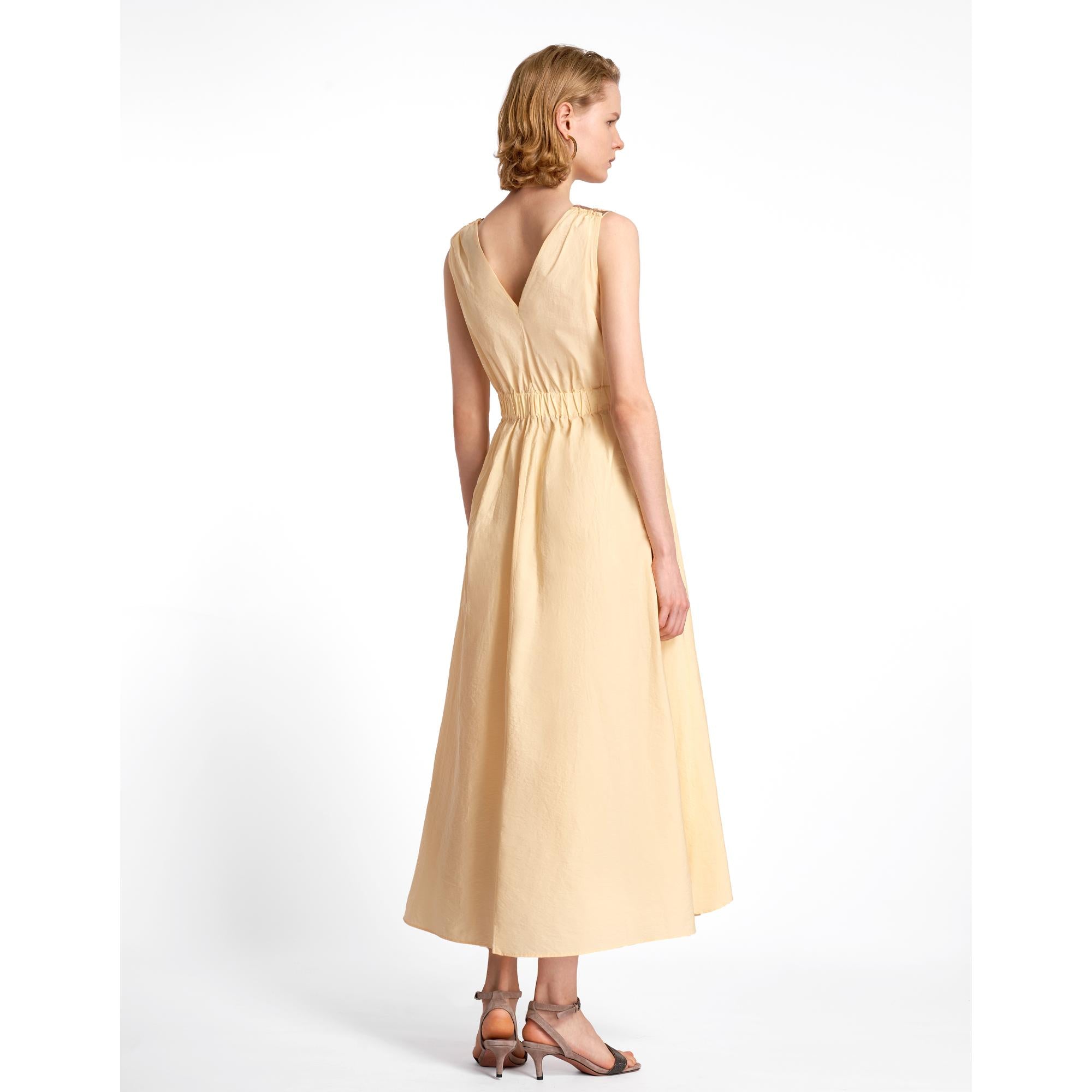 Exquisite Shoulder Embellished Maxi Dress - Yellow