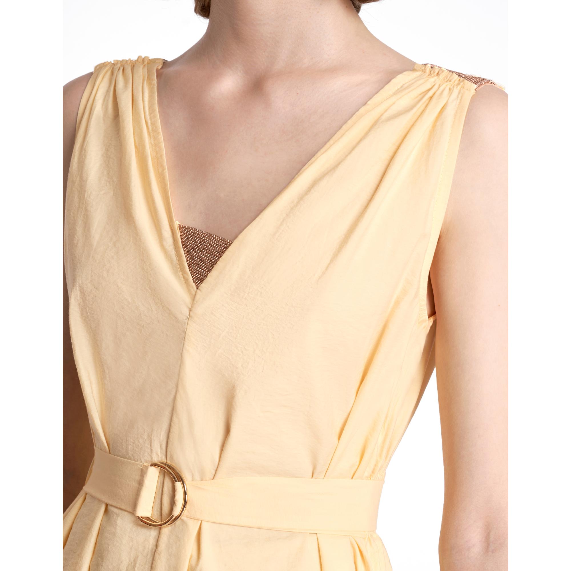Exquisite Shoulder Embellished Maxi Dress - Yellow