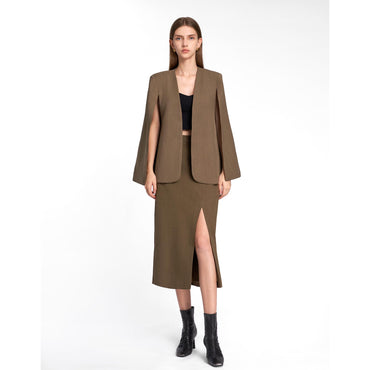 Cape Style Outerwear - Brown