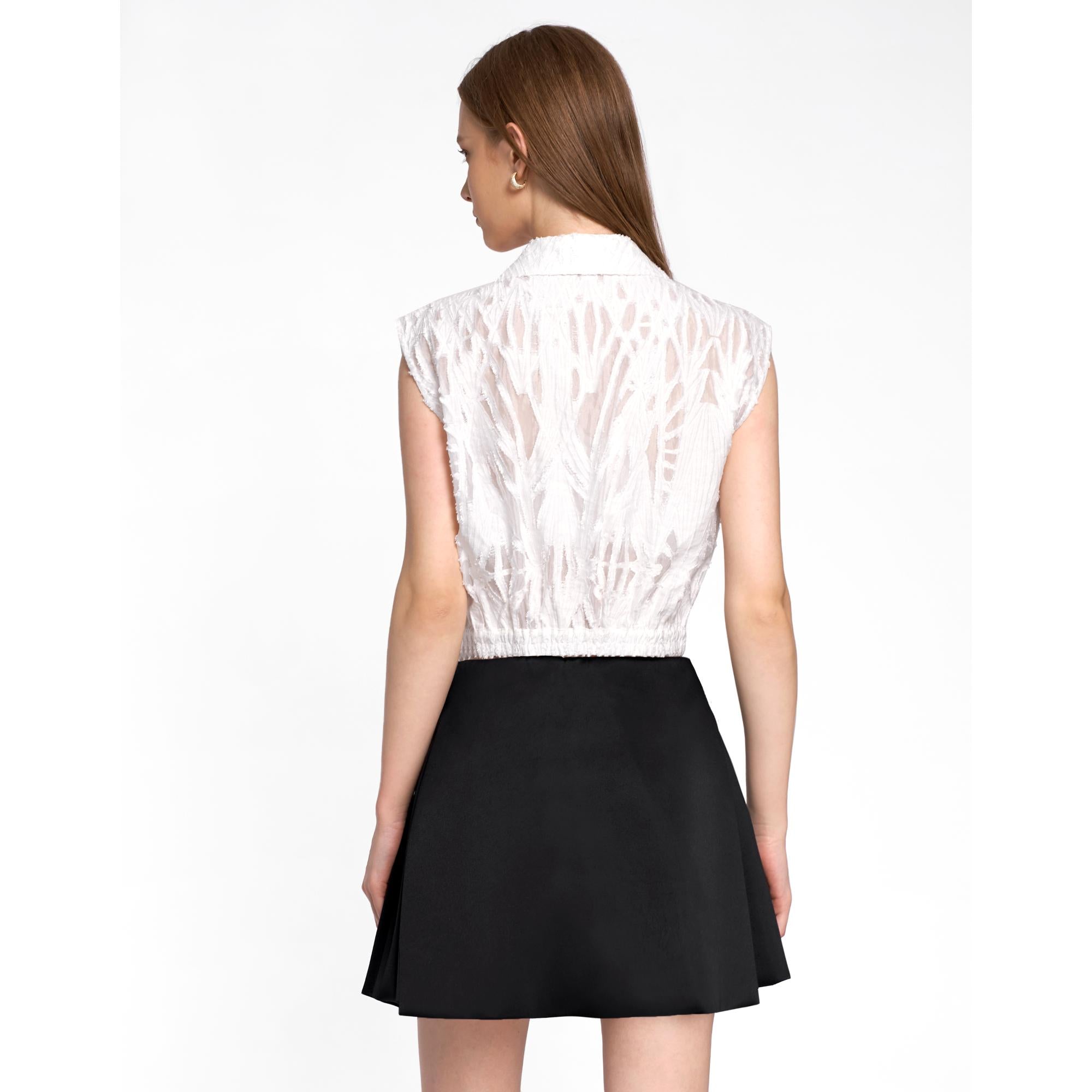 Front Slit Mini Skirt - Black