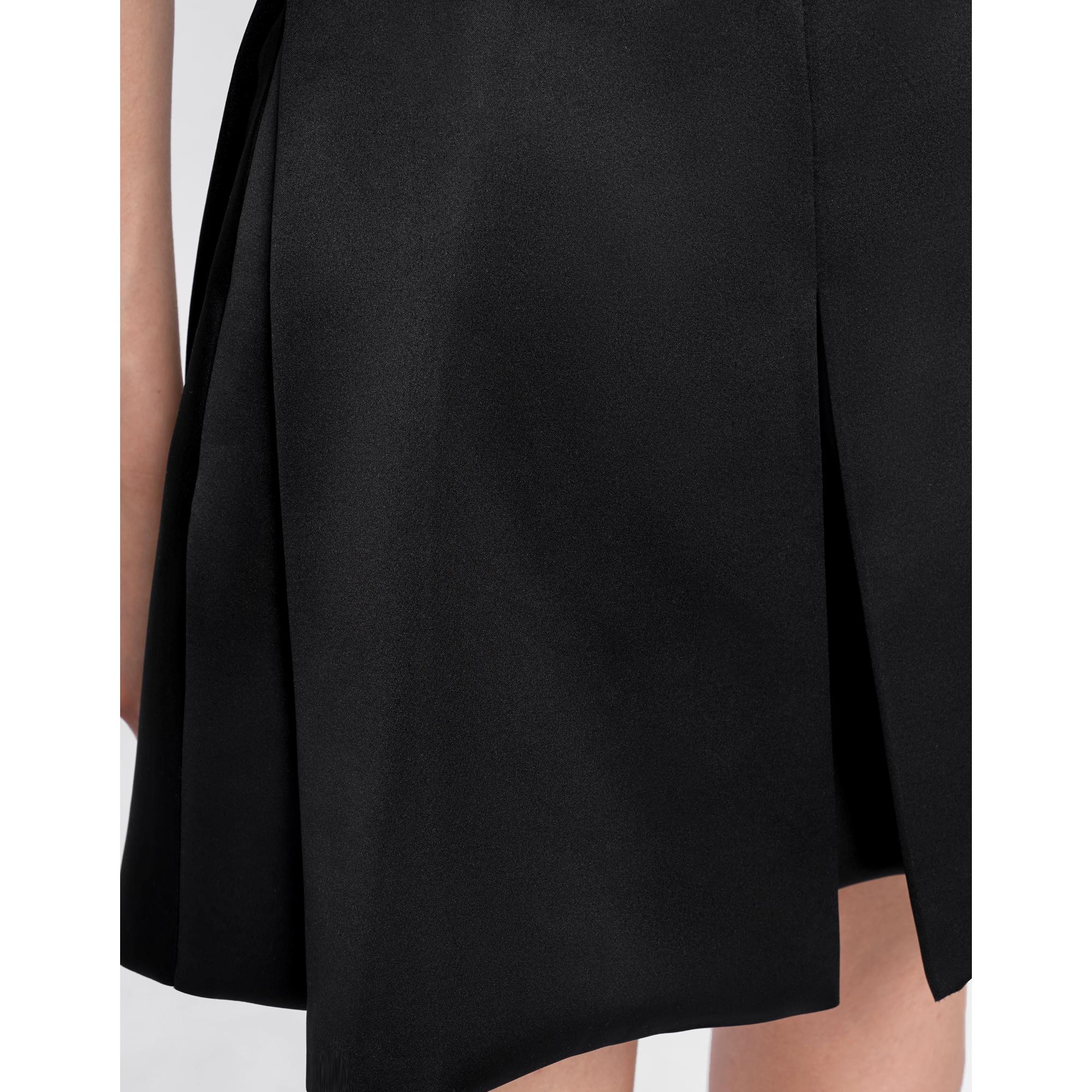 Front Slit Mini Skirt - Black
