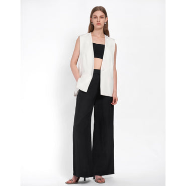 Elongated Fitted Vest - White