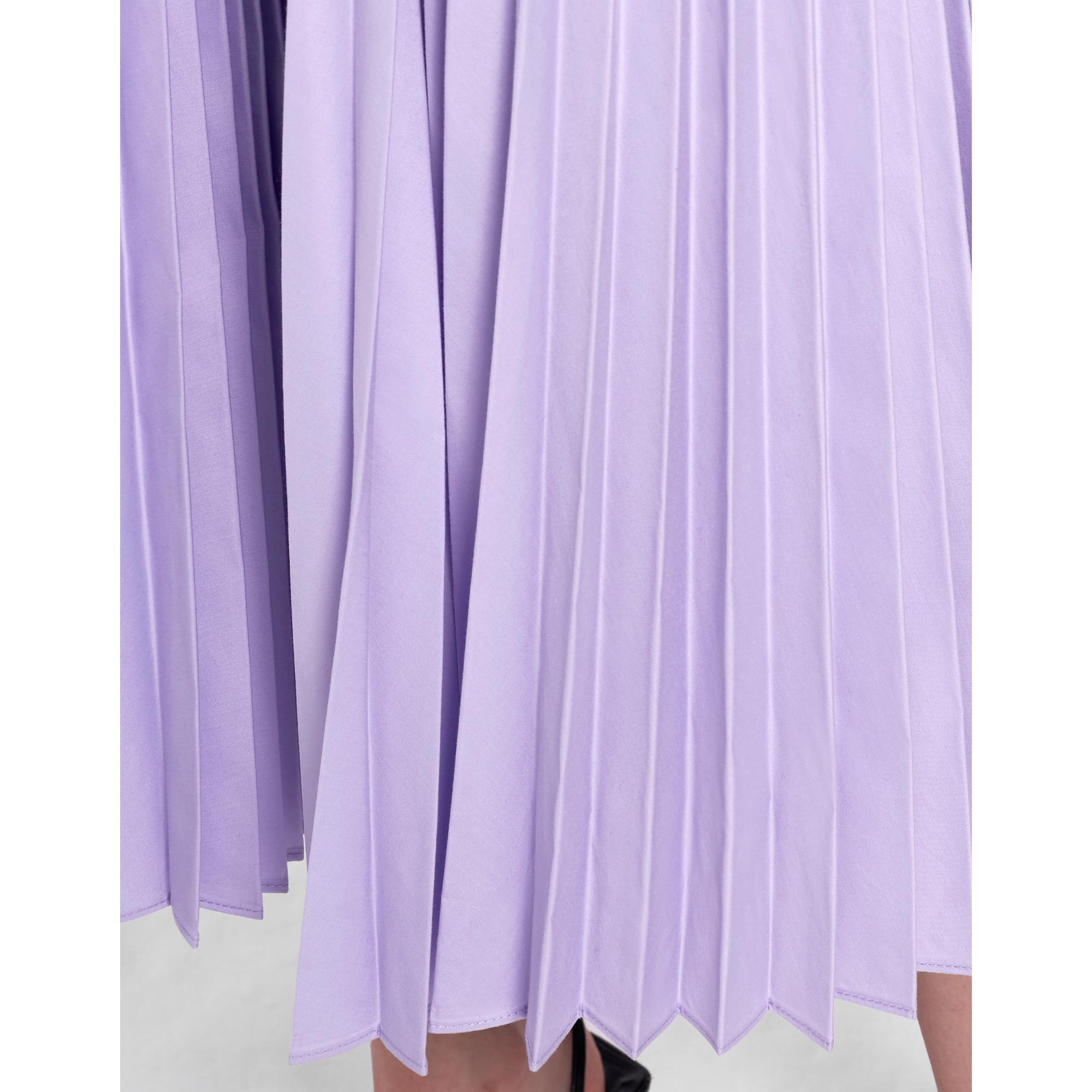 Pleated Sleeveless Dress - Purple