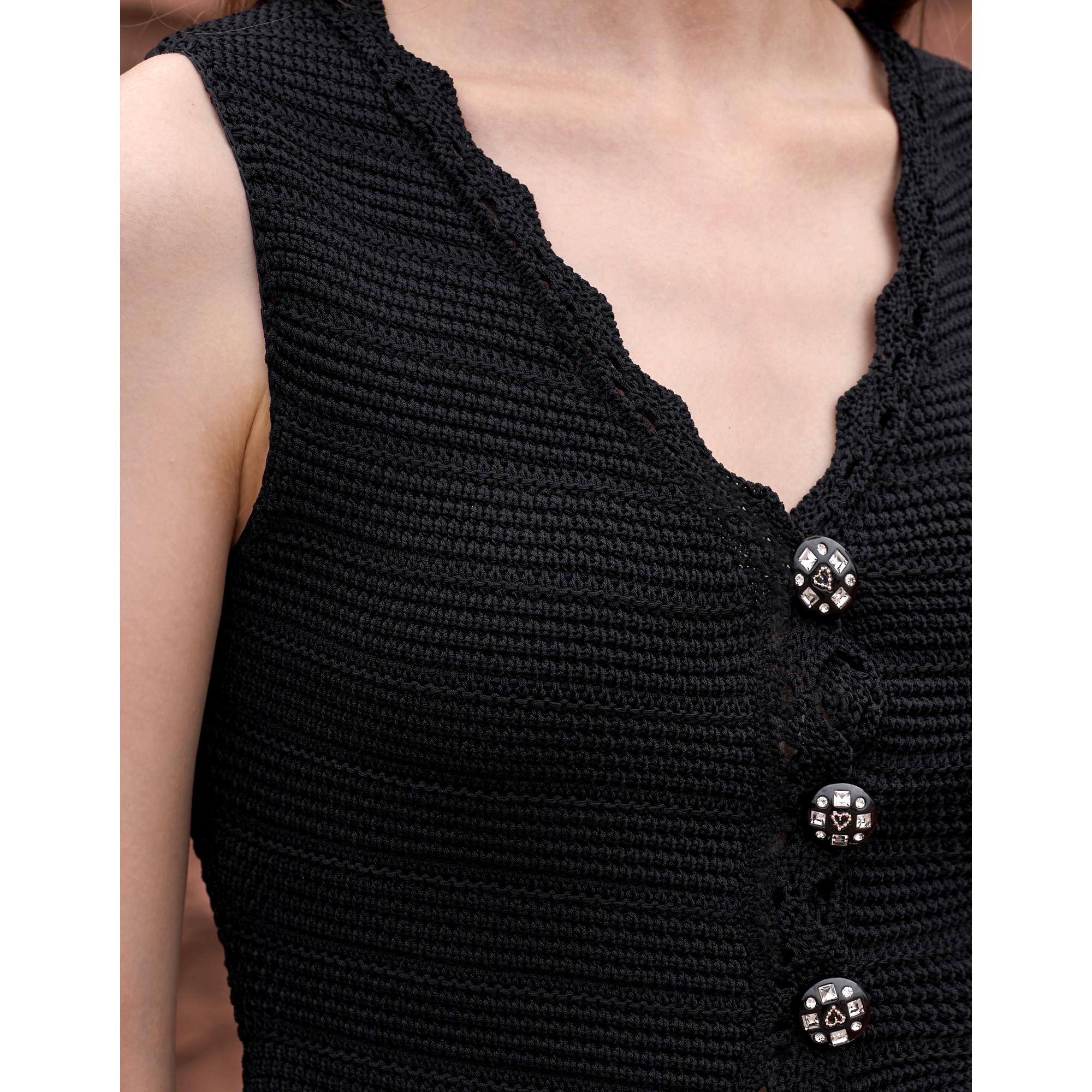 Sleeveless Lace Top - Black
