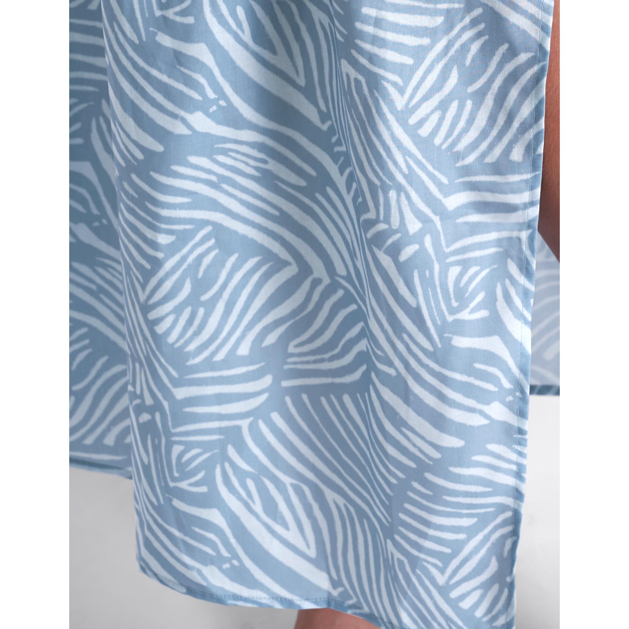 Printed Gathered Skirt - Blue