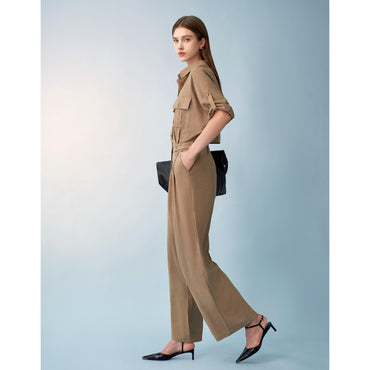 Dolman Sleeve Utility Jumpsuit - Olive