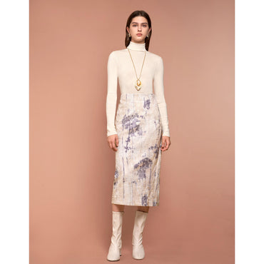 Printed Midi Skirt - Floral Print