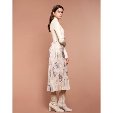 Printed Midi Skirt - Floral Print