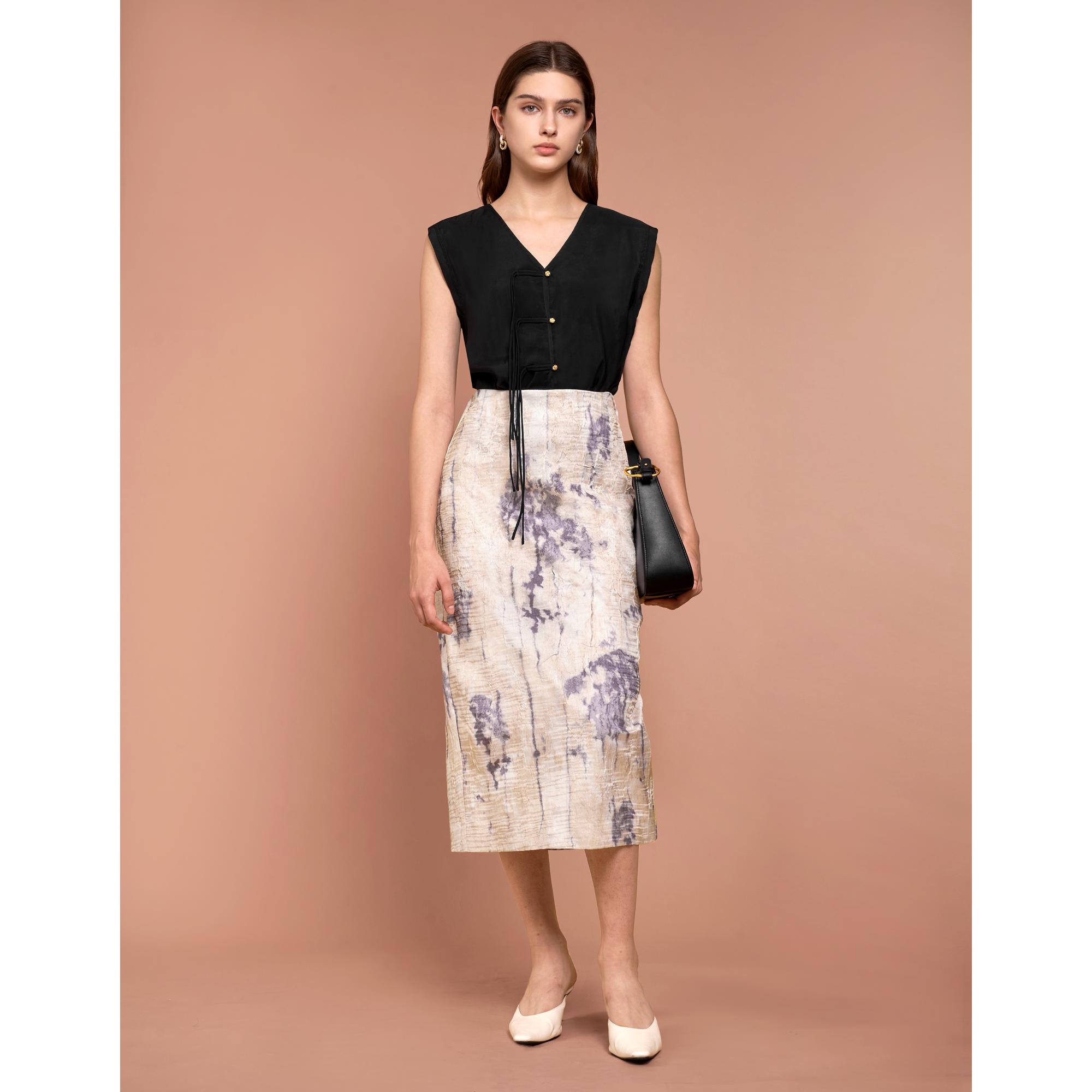 Printed Midi Skirt - Floral Print