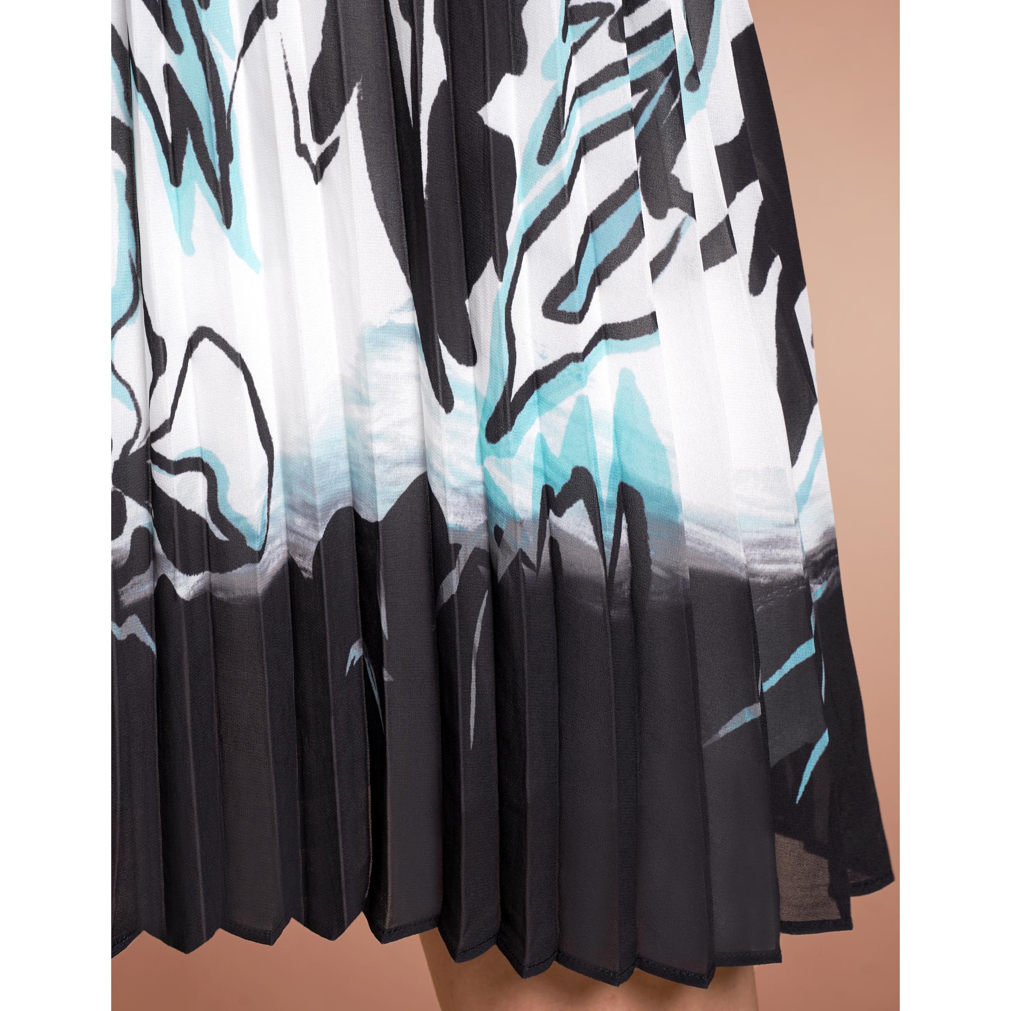 Halter Neck Pleated Floral Print Dress - Floral Print