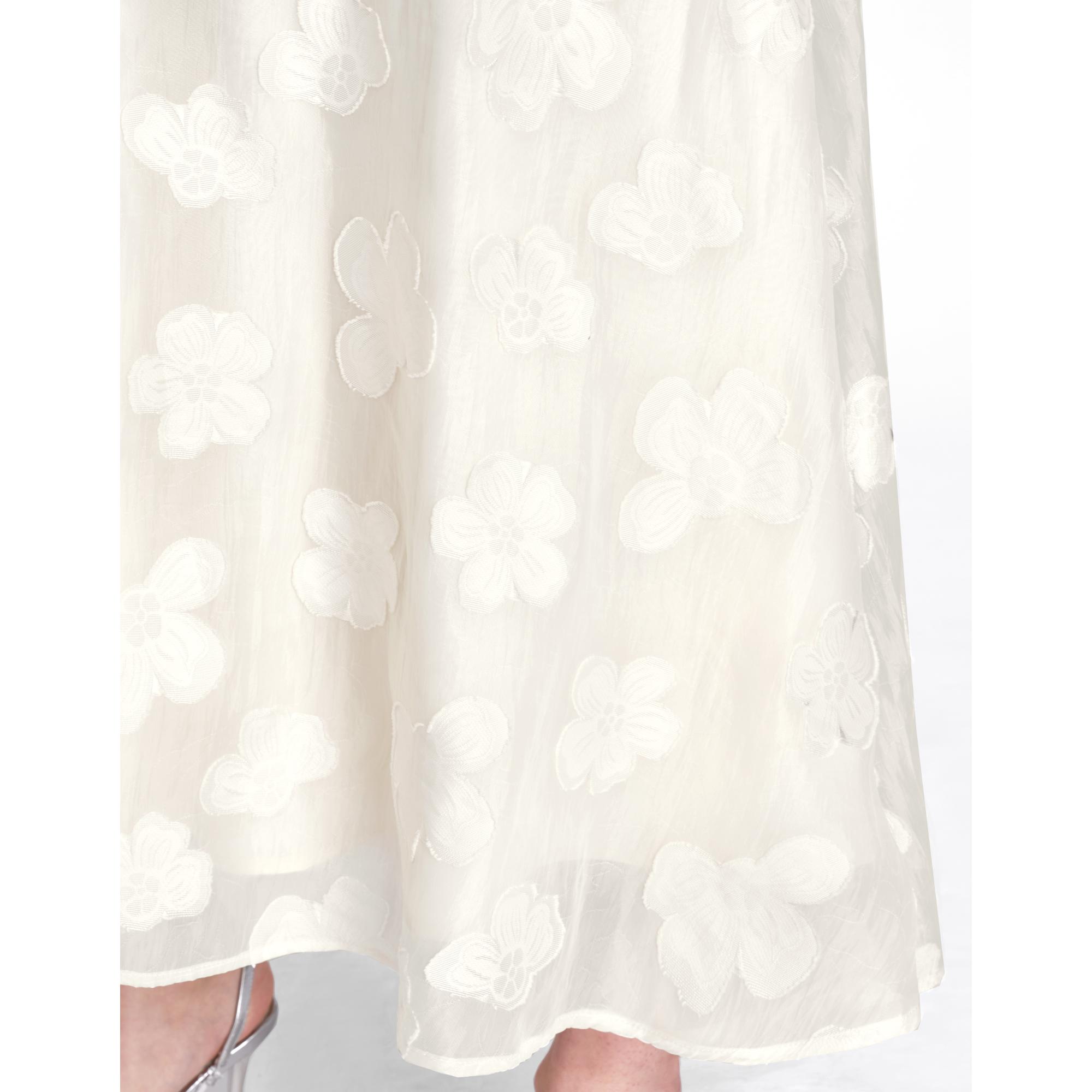 Jacquard Strap Maxi Dress - Apricot