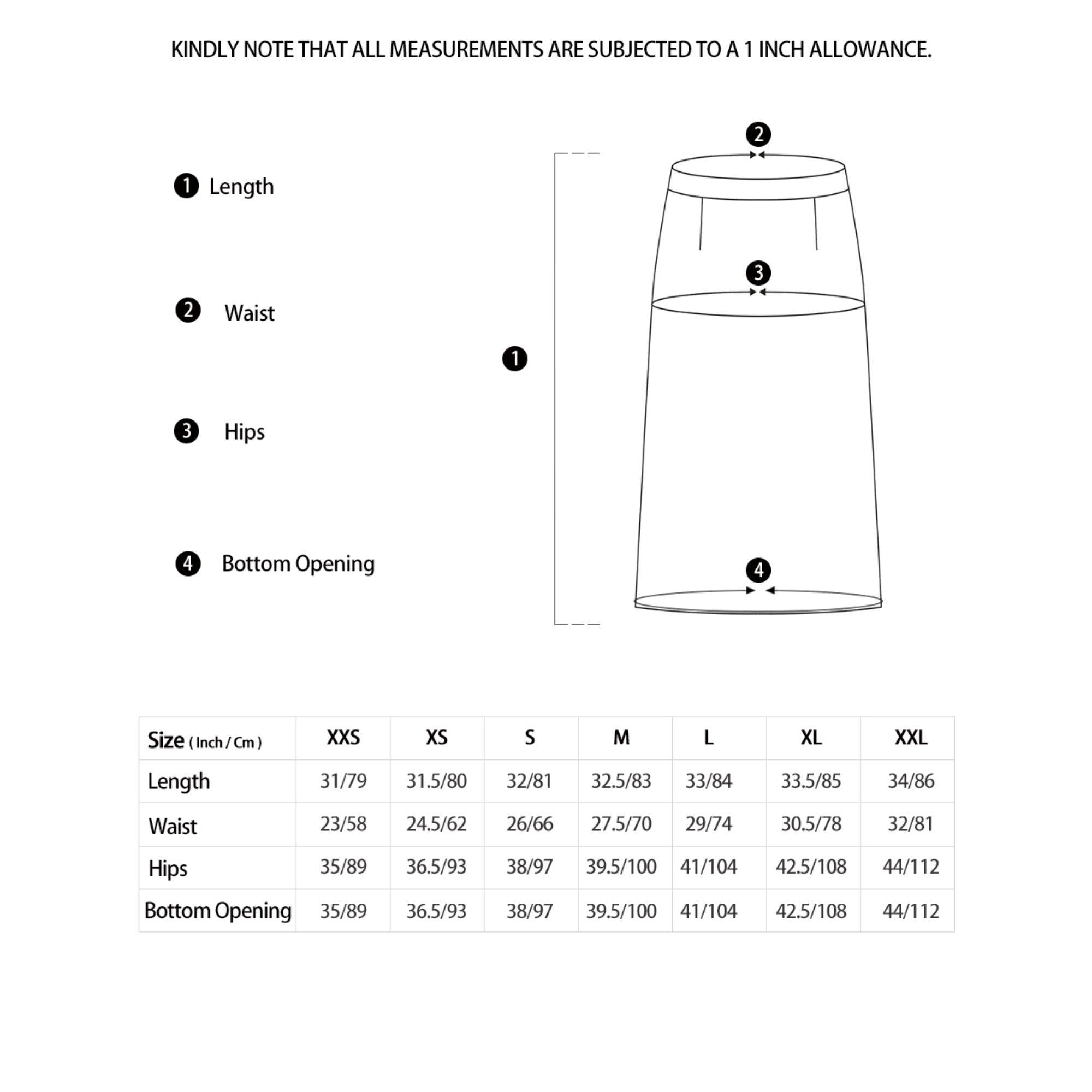 Mandarin Knot Hem Slit Skirt - Off White
