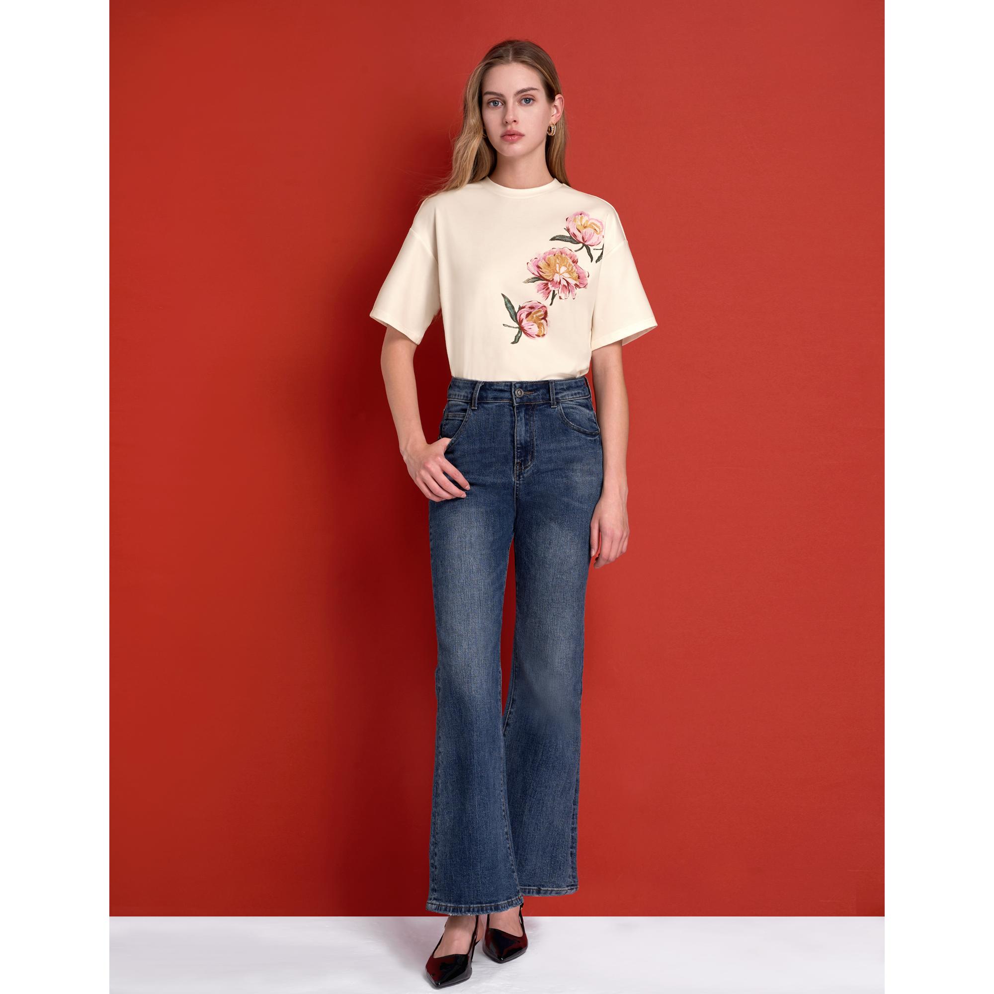 Floral Print T-Shirt - Pink Floral