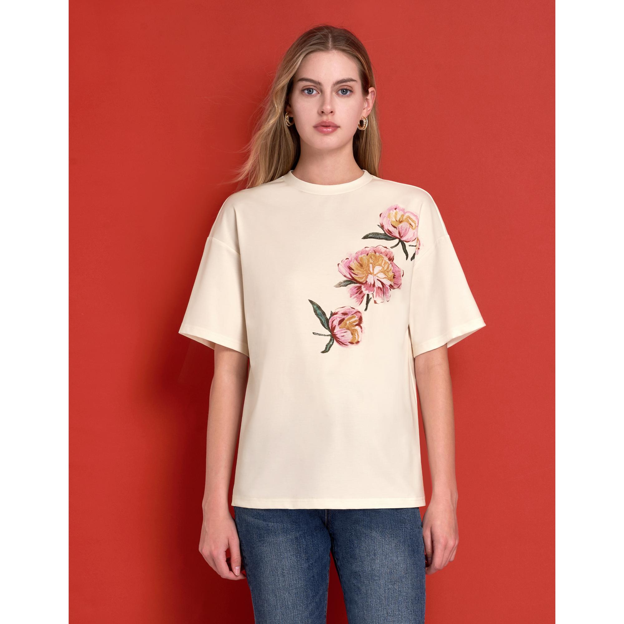 Floral Print T-Shirt - Pink Floral