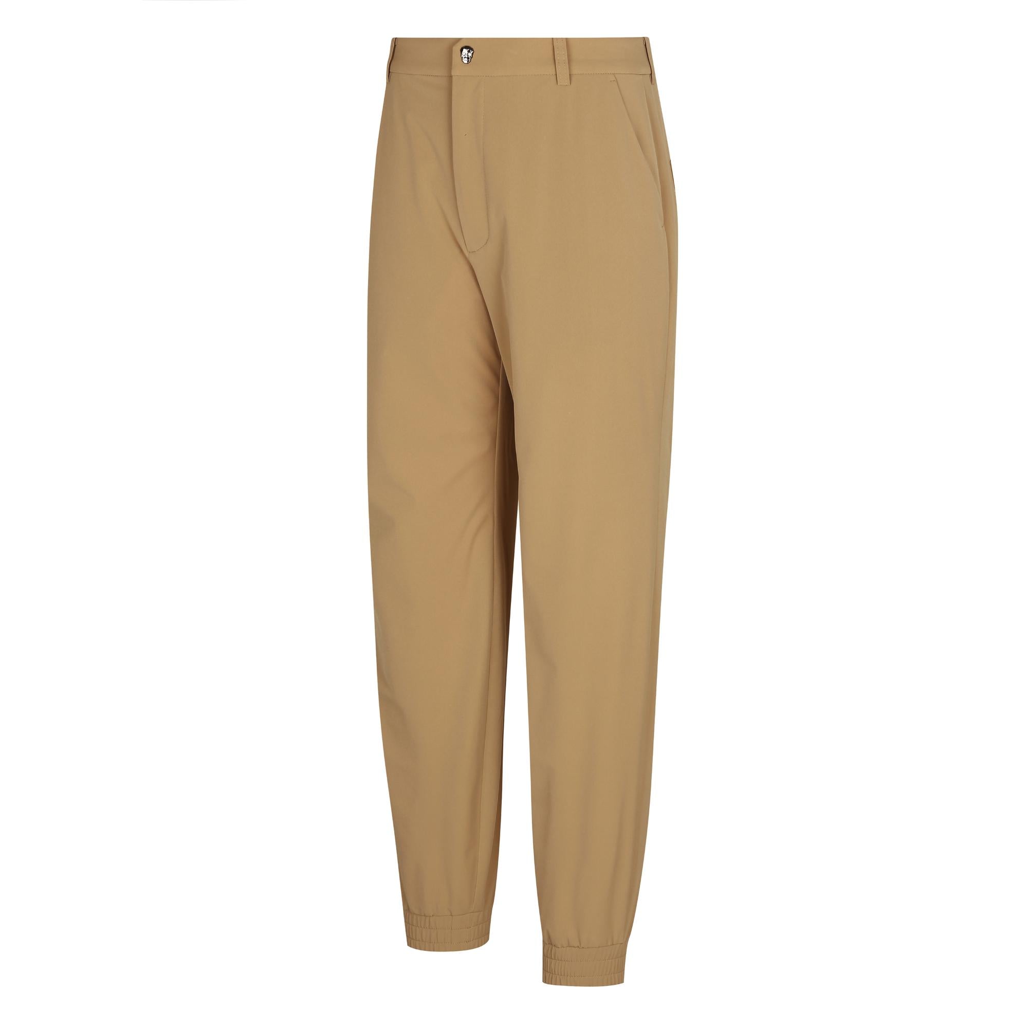 Men Tactical Velcro Holder Baggy Pants - Beige