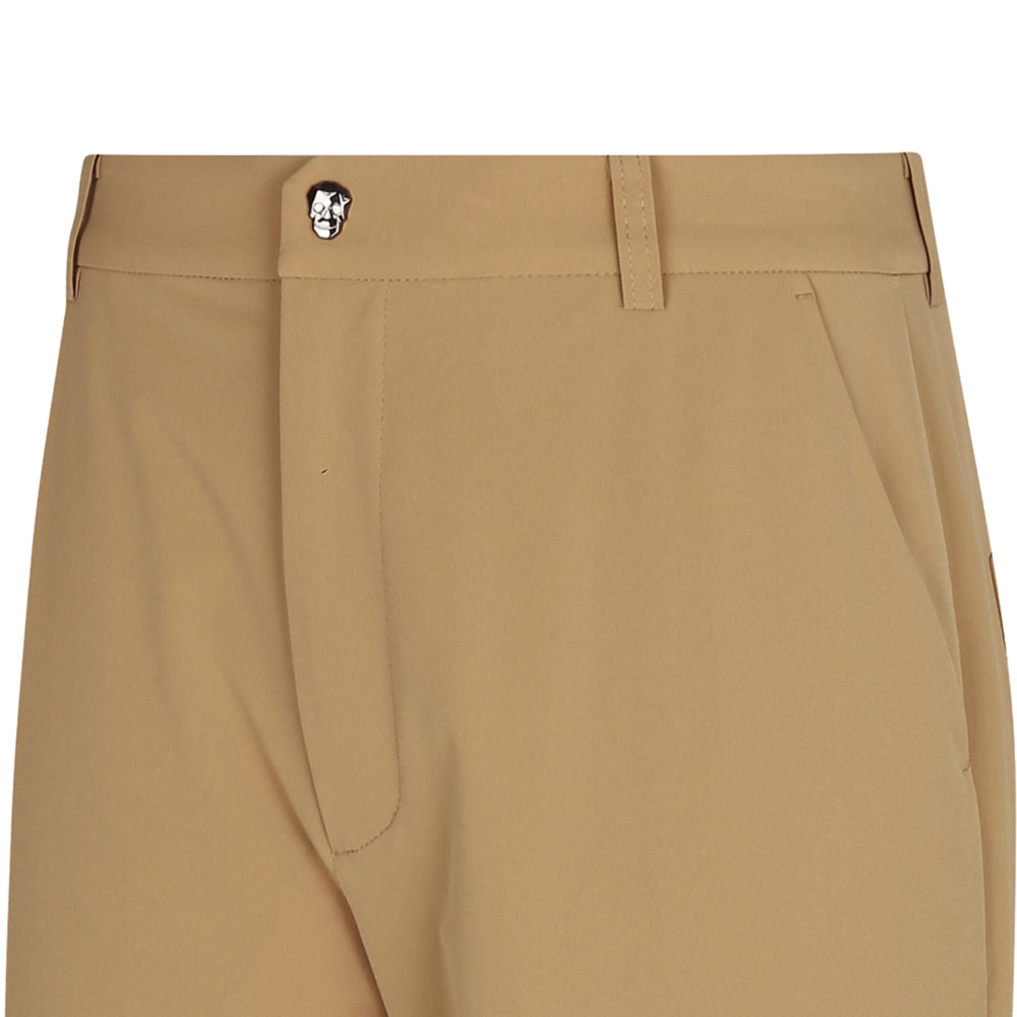 Men Tactical Velcro Holder Baggy Pants - Beige