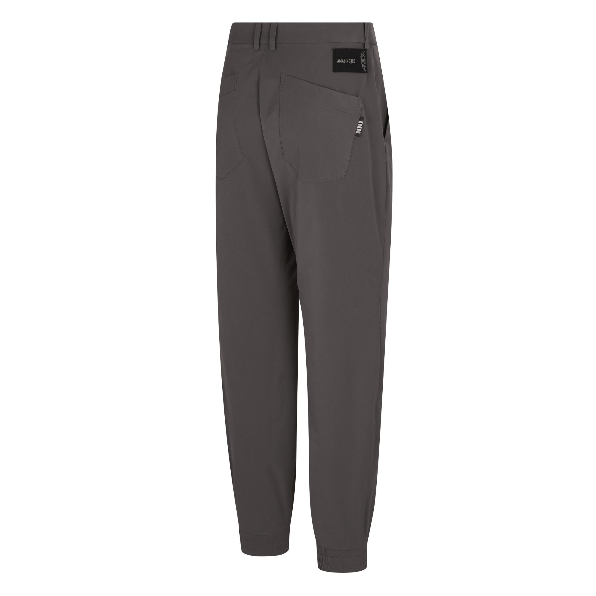 Men Tactical Velcro Holder Baggy Pants - Charcoal