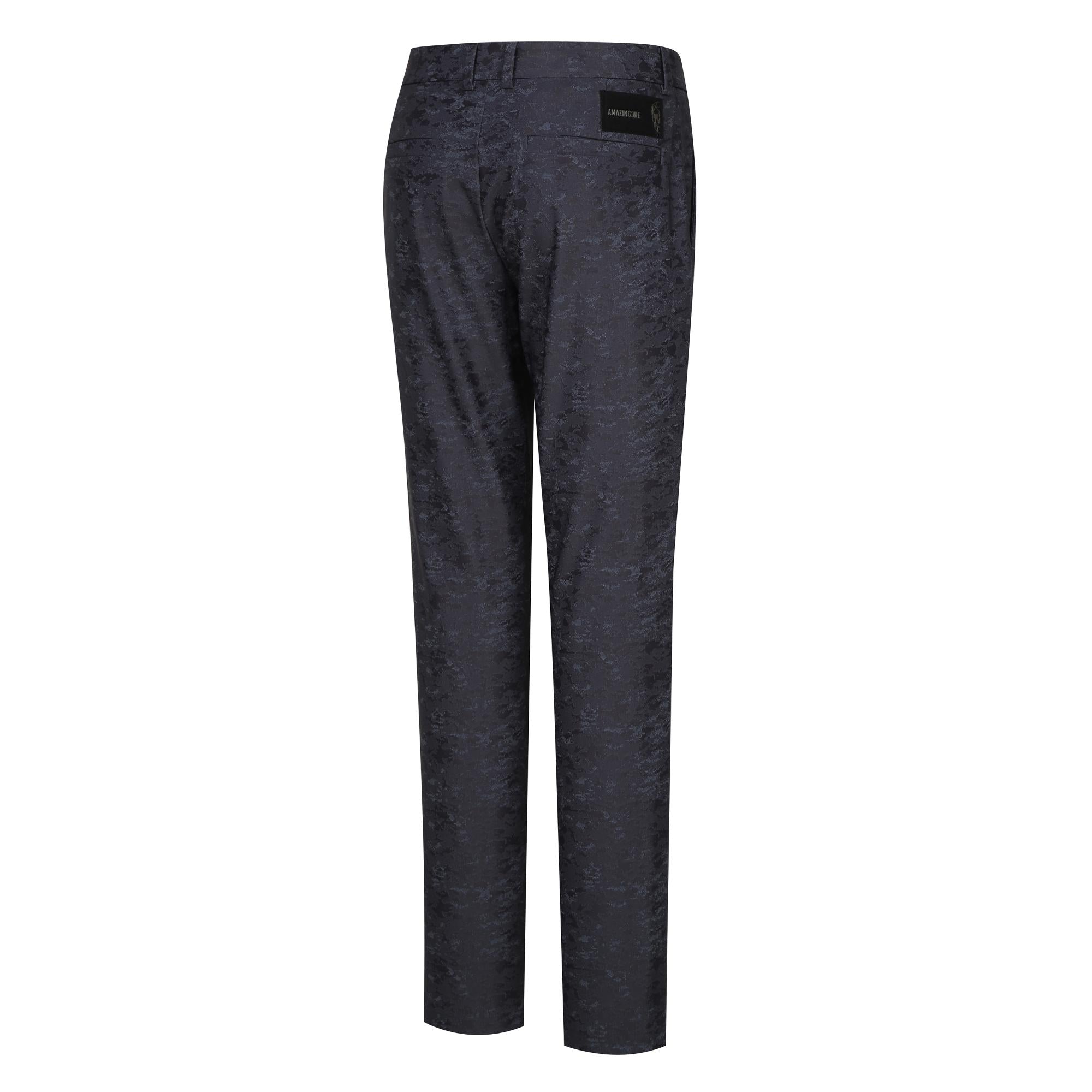 Men Tactical Velcro Holder Camo Pants - Navy