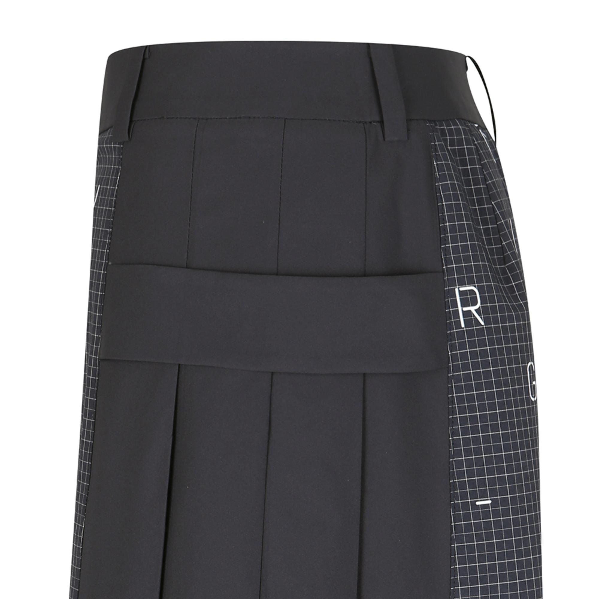 Women Broken Typo Pattern Skirt - Dark Navy