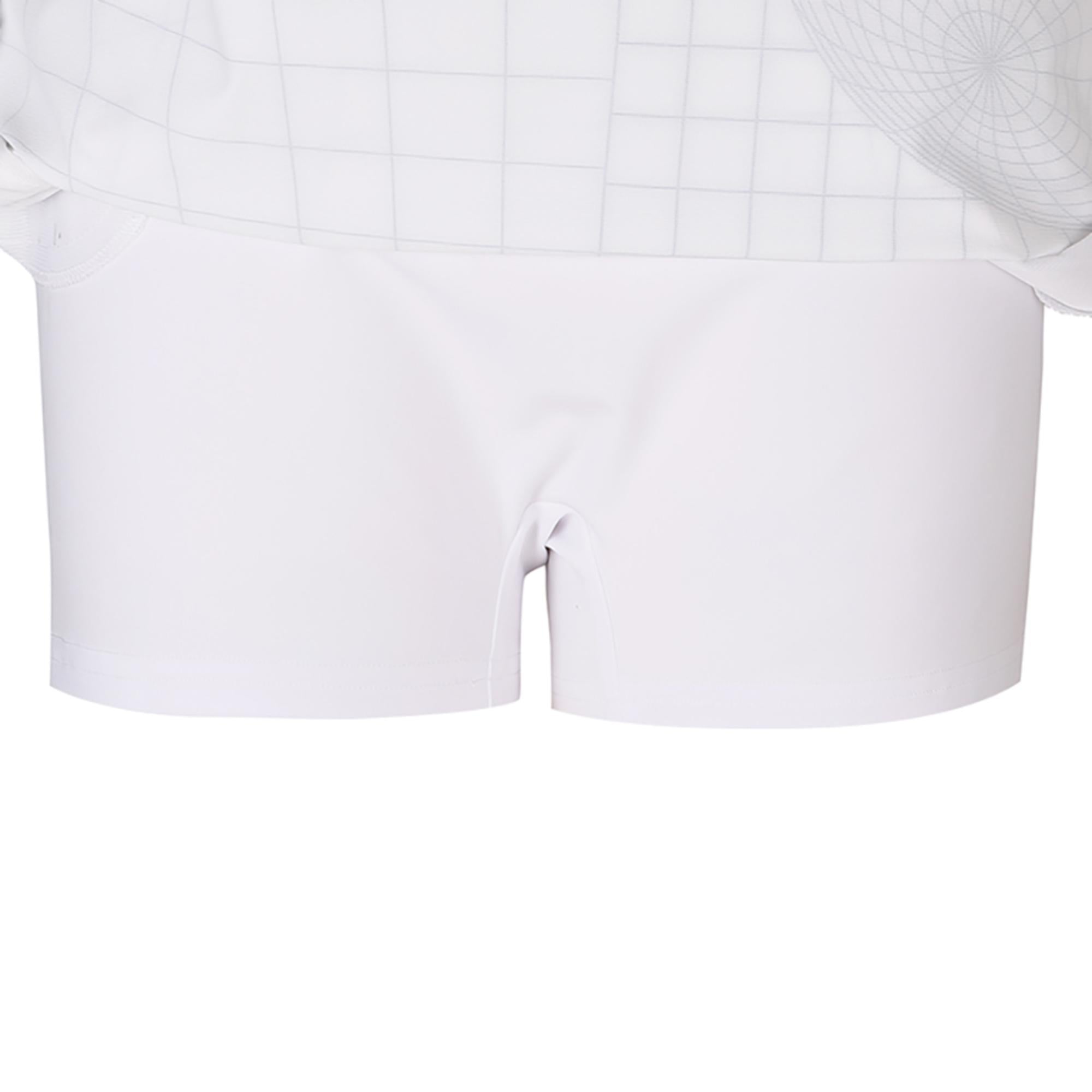 Women Hyper Grid Pattern Skirt - White