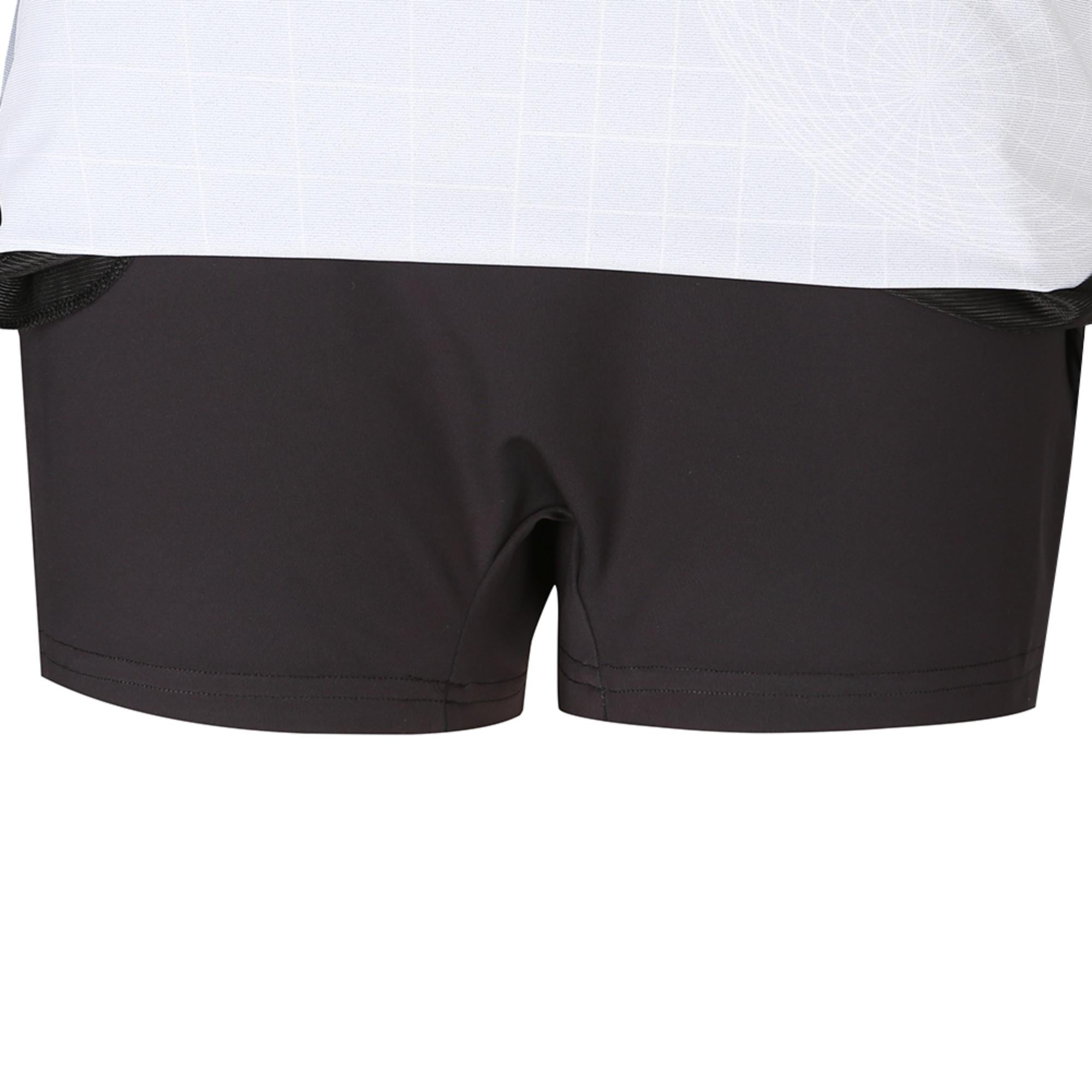 Women Hyper Grid Pattern Skirt - Black