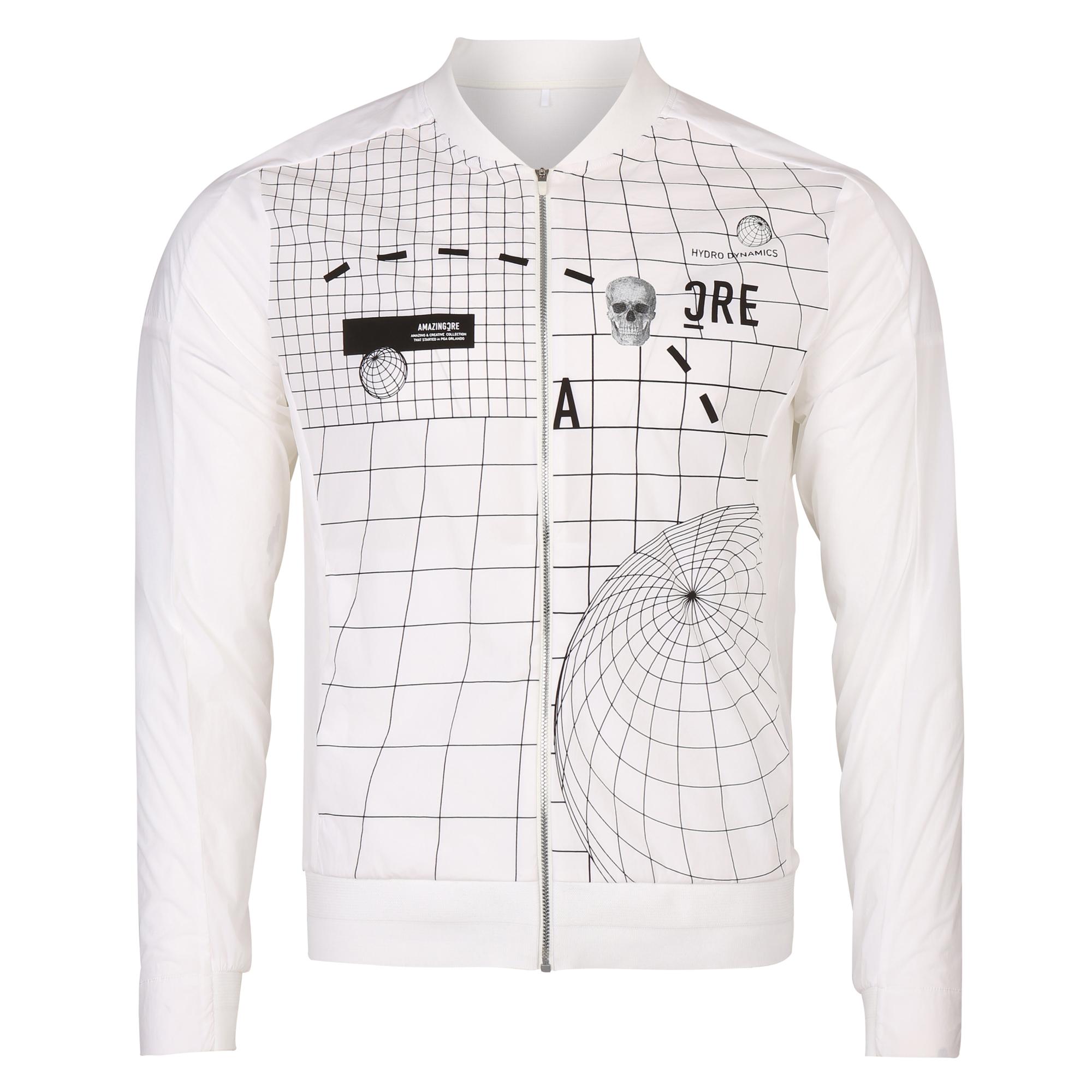 Men Hyper Grid Aqua Hole Jacket - Off White
