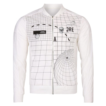 Men Hyper Grid Aqua Hole Jacket - Off White