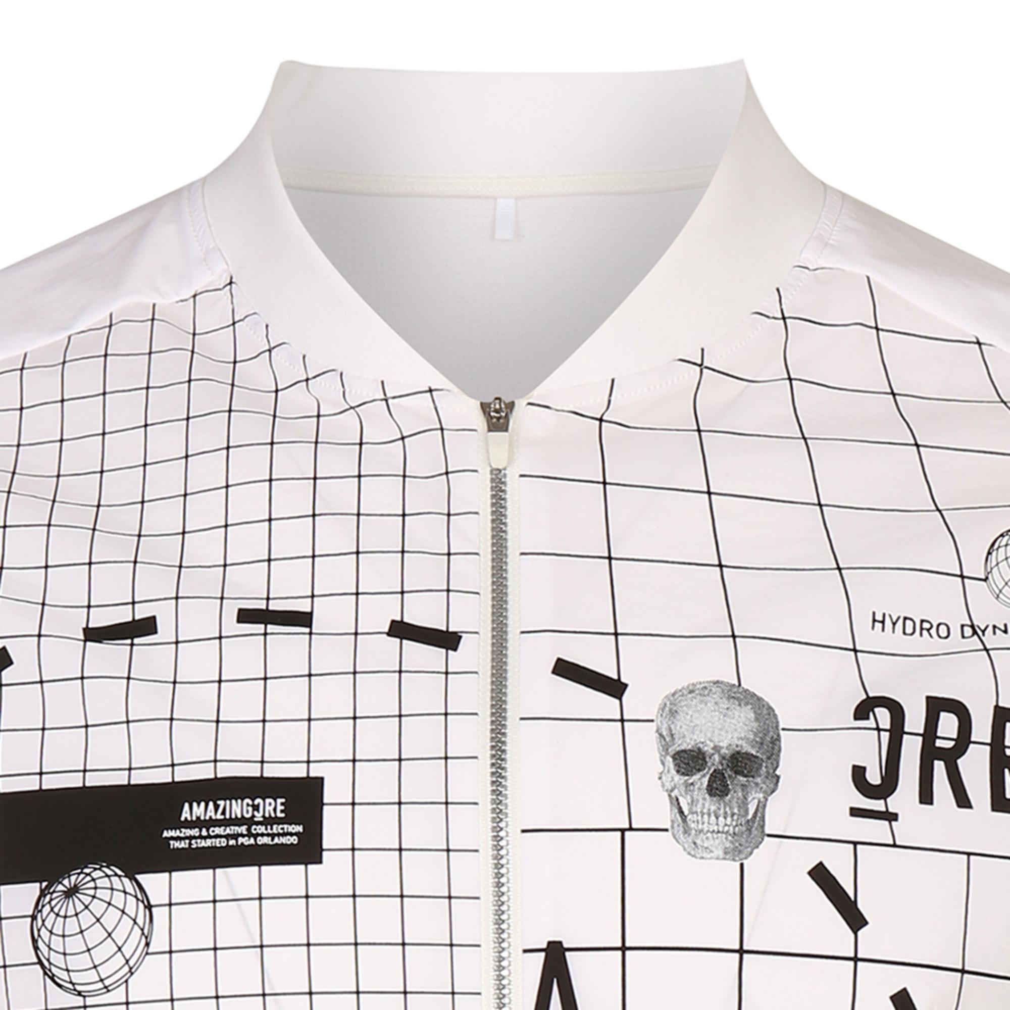 Men Hyper Grid Aqua Hole Jacket - Off White
