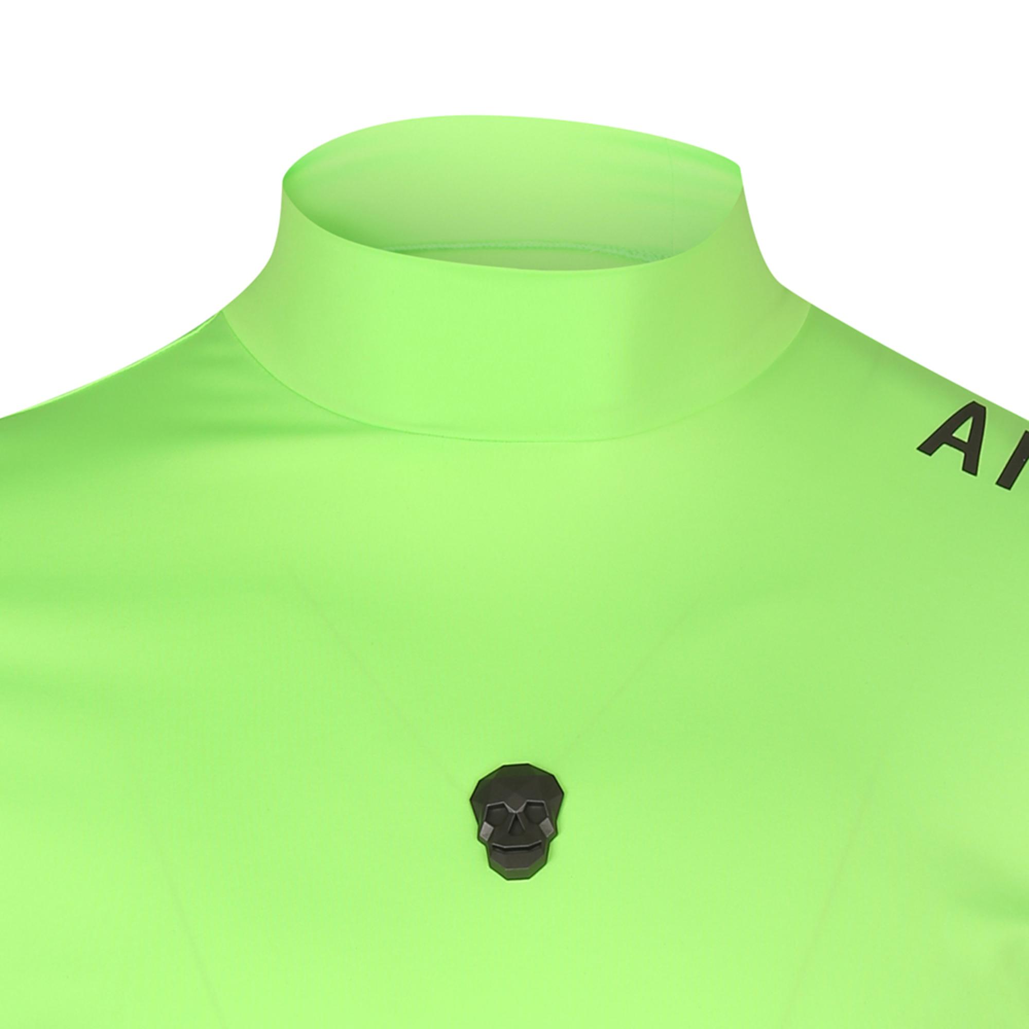 Men Dual Fit  Collar T-Shirt - Neon Green