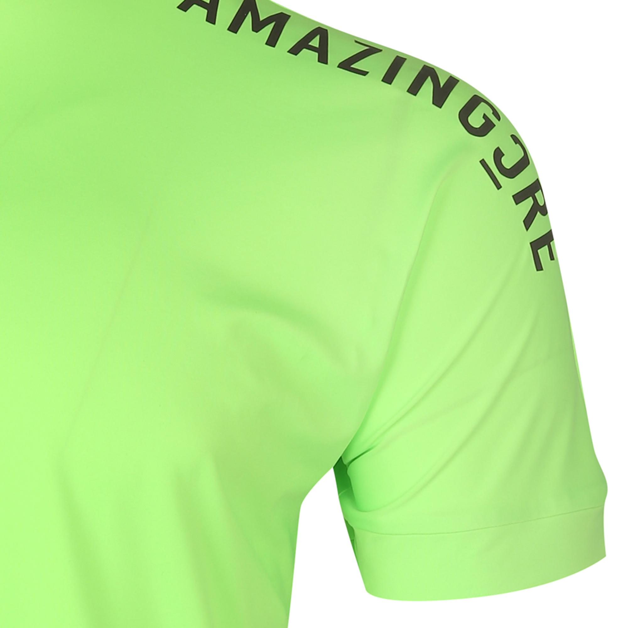Men Dual Fit  Collar T-Shirt - Neon Green