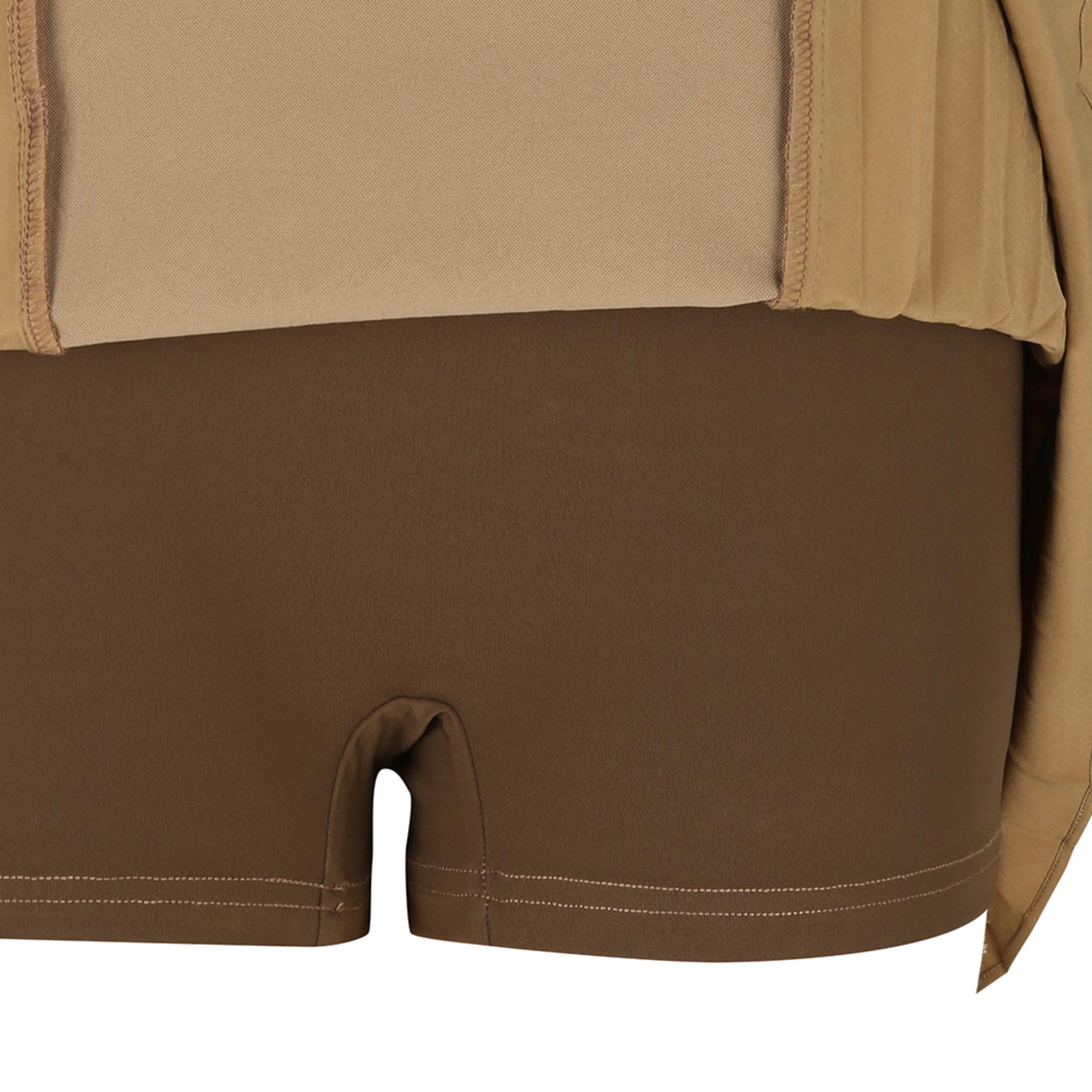 Women Cargo Pleats Skirt - Beige