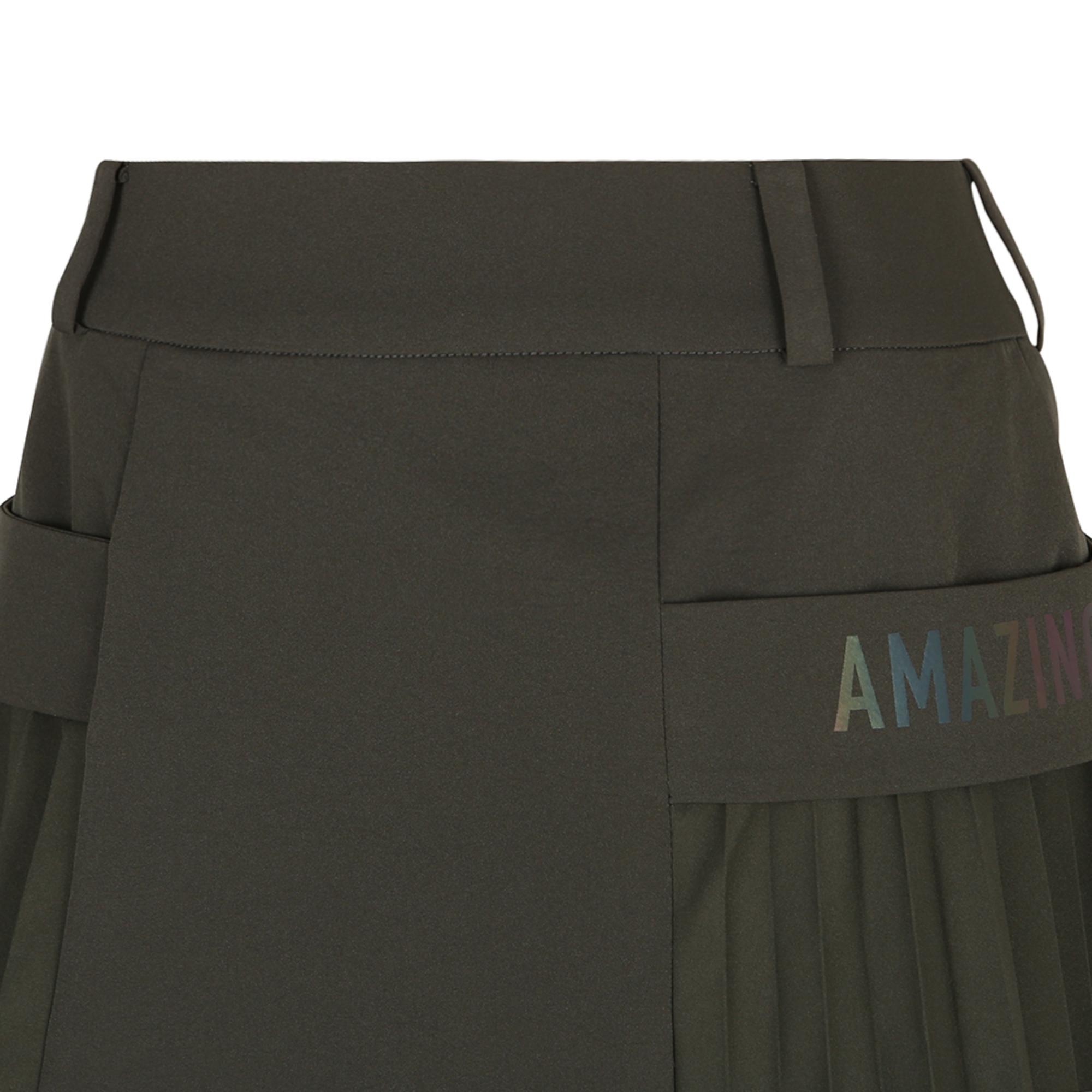Women Cargo Pleats Skirt - Dark Khaki