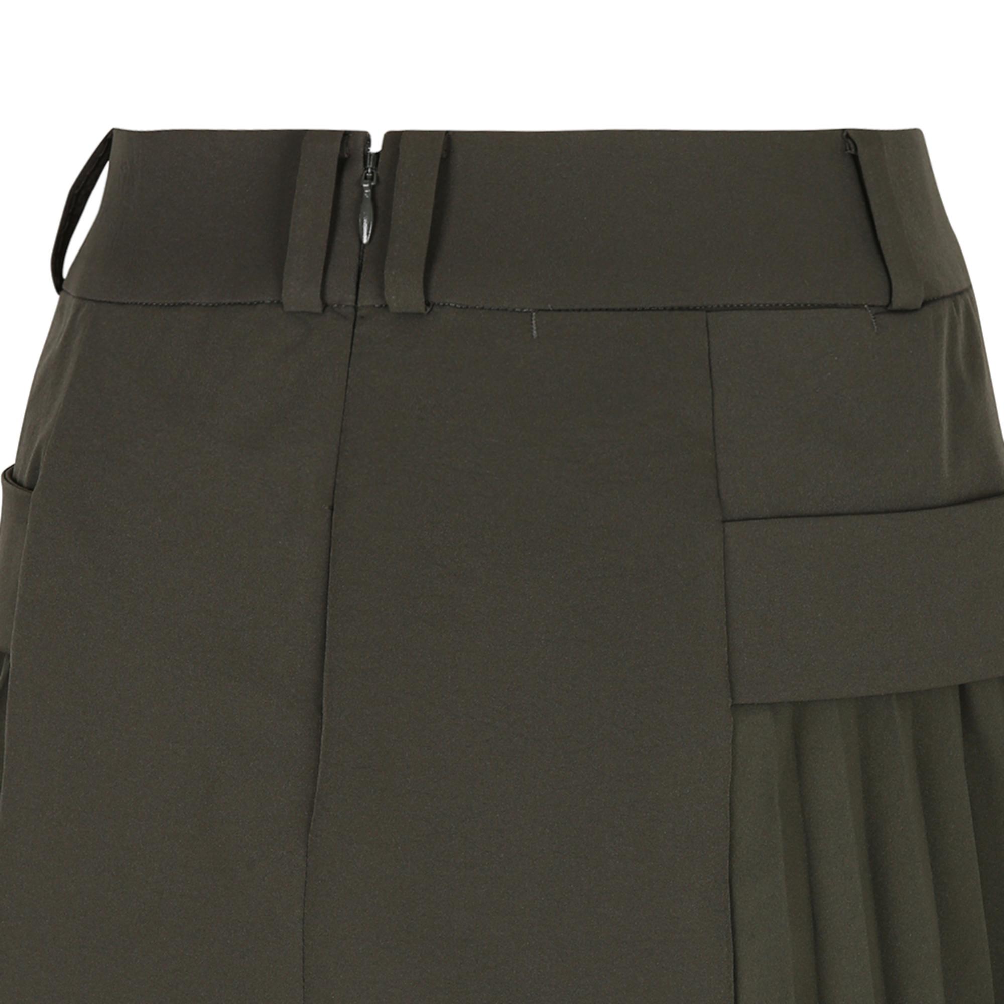 Women Cargo Pleats Skirt - Dark Khaki