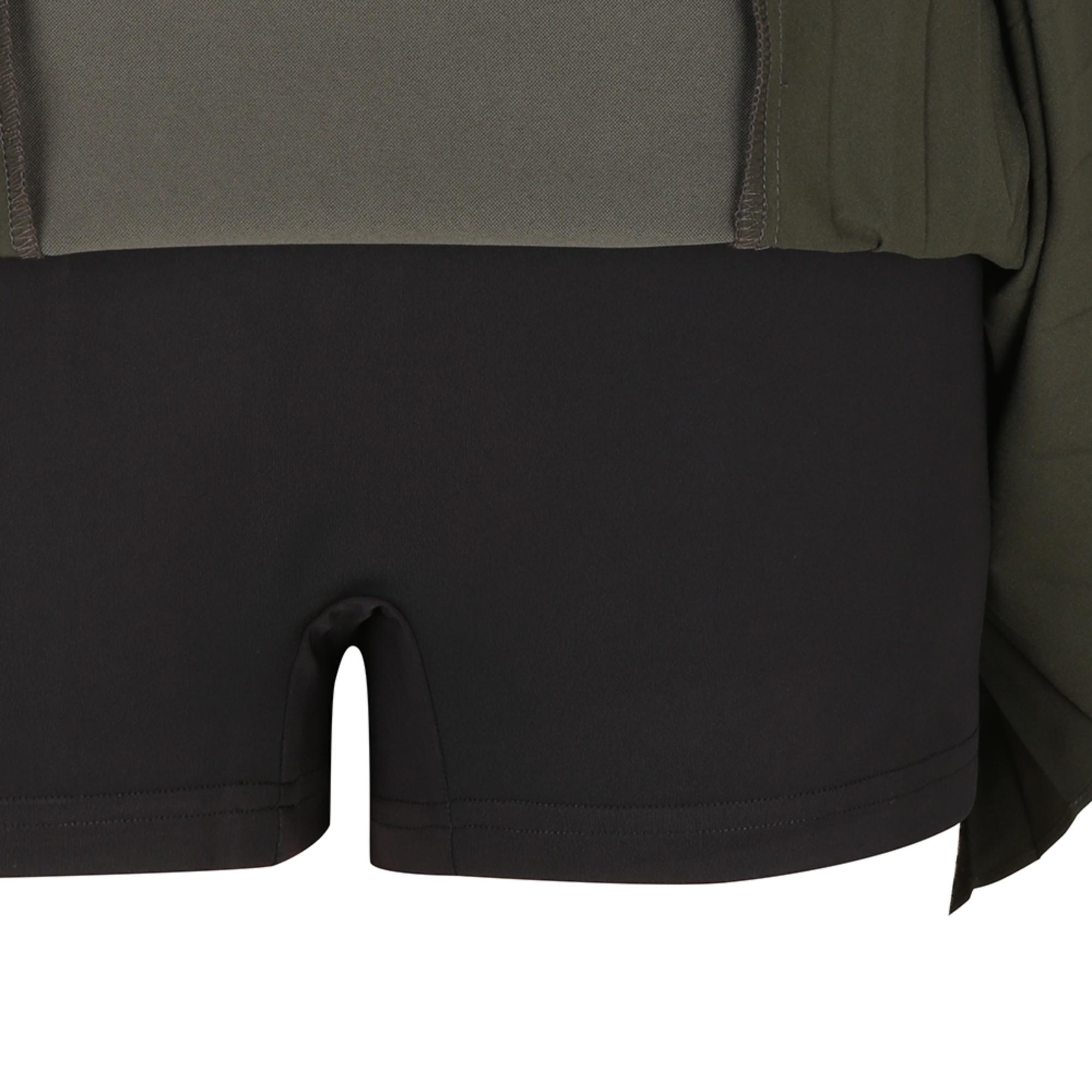 Women Cargo Pleats Skirt - Dark Khaki