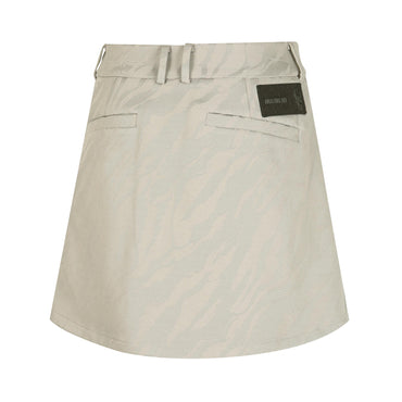 Women Tactical Velcro Holder Zacquard Skirt - Beige
