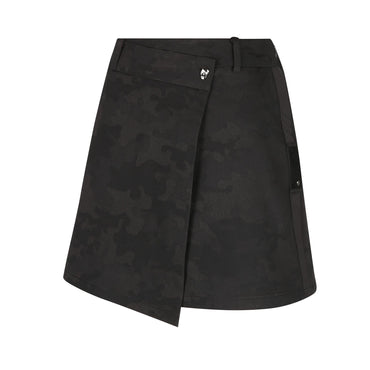 Women Tactical Velcro Holder Zacquard Skirt - Black