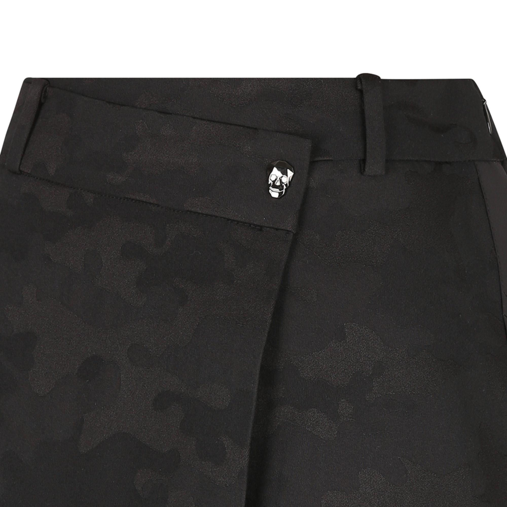 Women Tactical Velcro Holder Zacquard Skirt - Black