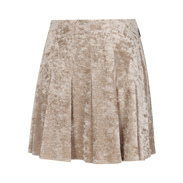 Women Velvet Tech Jersey Skirt - Stone