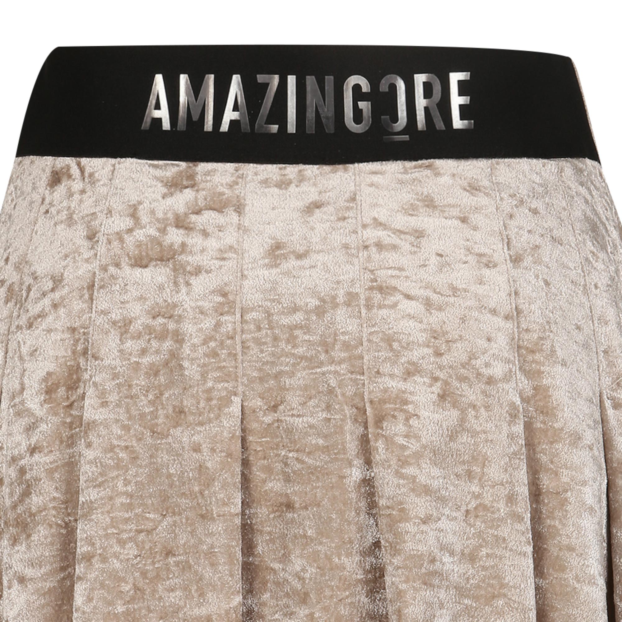 Women Velvet Tech Jersey Skirt - Stone