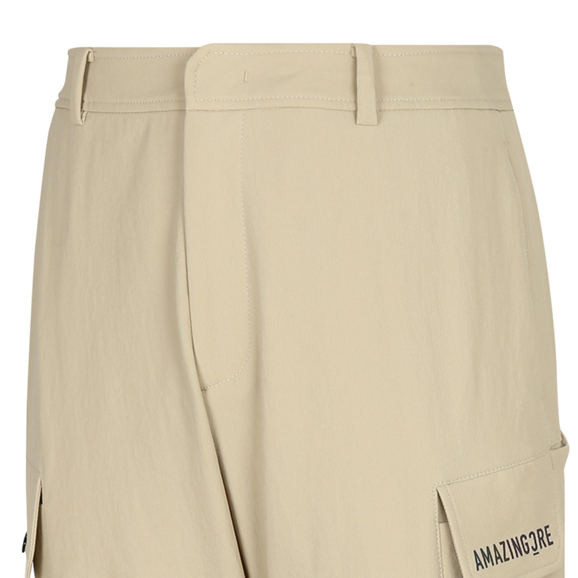 Men Utility Cargo Pants - Beige